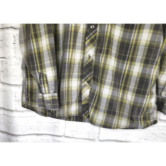 Columbia Long Sleeve Button Up Outdoor Plaid Gray Shirt Mesh Neck Men's size XL - Picture 4 of 7